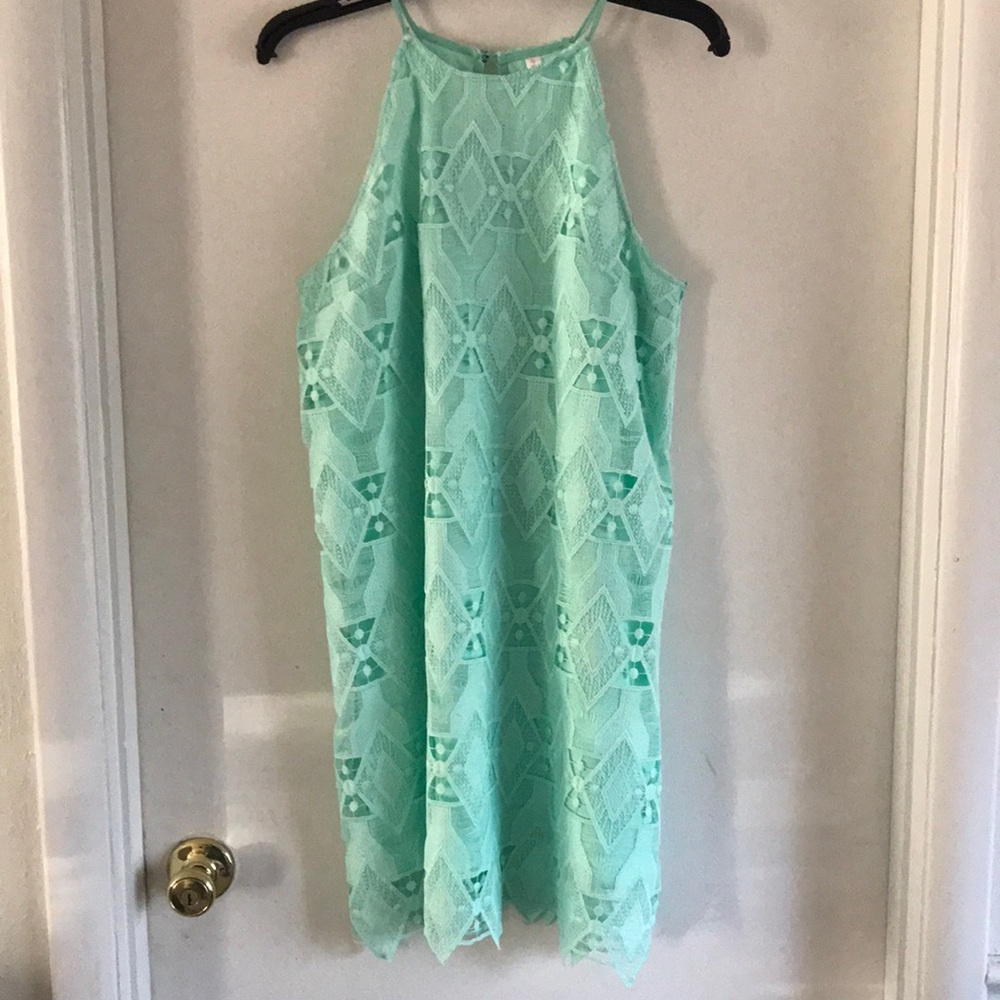 Mint cutout dress